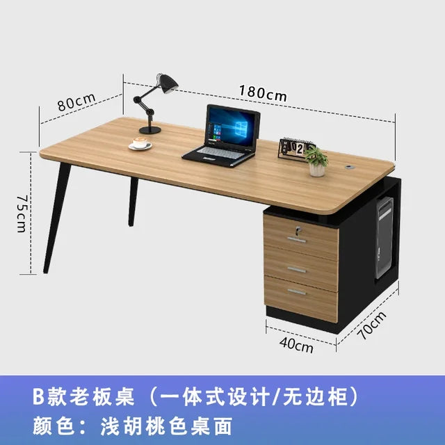 Bookshelf Storage Office Desk Standing Shelf Drawers Executive Computer Desks Writing European Mesa De Computador Furnitures