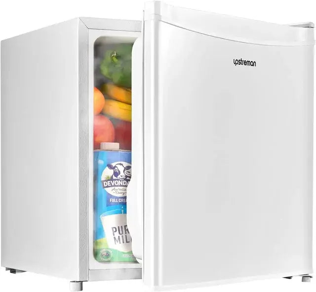 Upstreman 1.7 Cu.ft Mini Fridge with Freezer, Adjustable Thermostat, Energy Saving, Low Noise, Single Door Compact Refrigerator