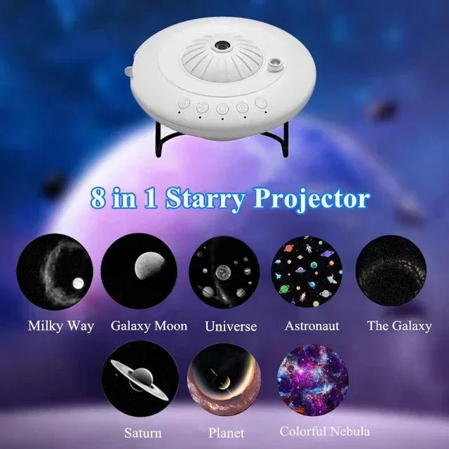 UFO Star Planetarium Projector 8 in 1 Galaxy Projector Night Lights 360° Adjust Projector for Kids Bedroom Ceiling Home Theater