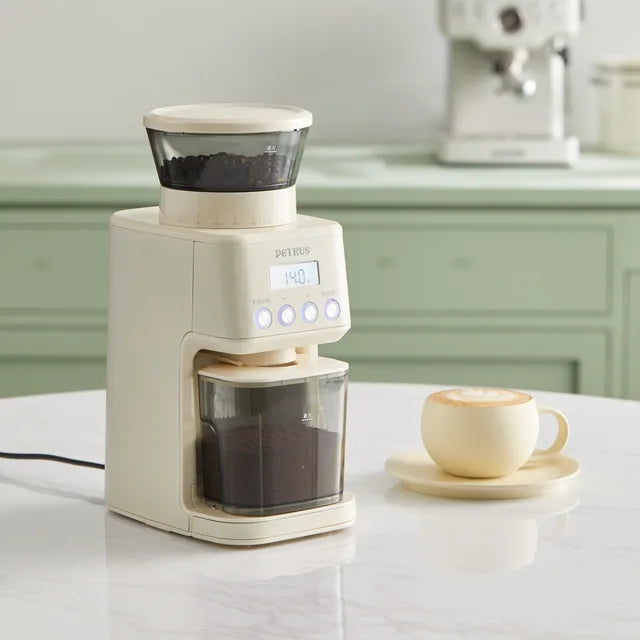 Petrus Electric Coffee Grinder PE3755 220V for Home Kitchen Office Cafe Espresso Grinding Machine Stainless Steel Disc Appliance