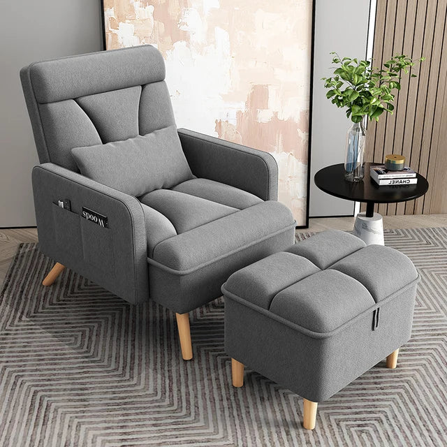 Unique Living Room Recliner Design Minimalist Indoor Armrests Back Rest Luxury Chair Creative Silla Escritorio Nordic Furniture