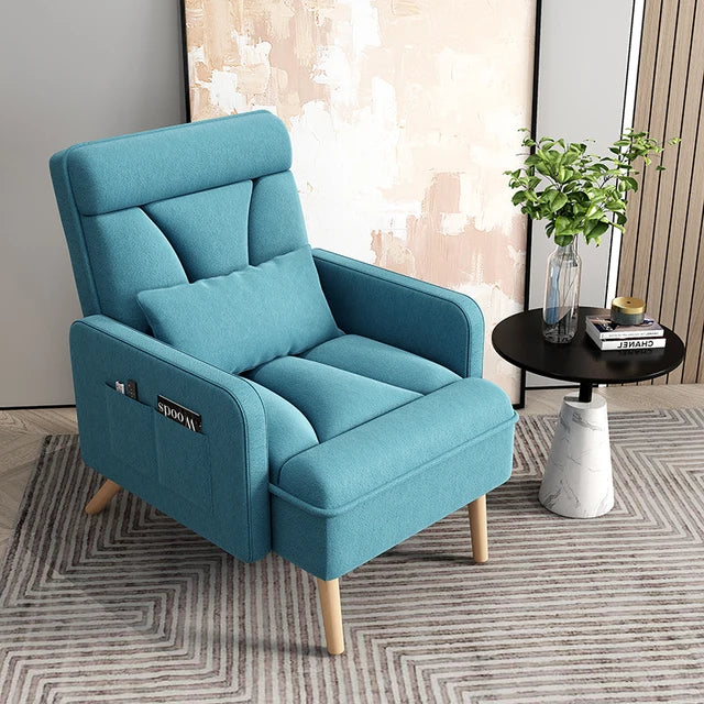 Unique Living Room Recliner Design Minimalist Indoor Armrests Back Rest Luxury Chair Creative Silla Escritorio Nordic Furniture