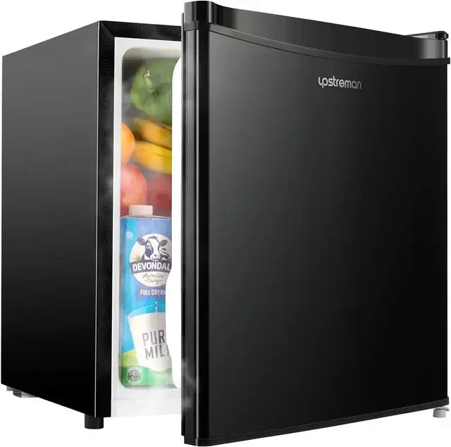 Upstreman 1.7 Cu.ft Mini Fridge with Freezer, Adjustable Thermostat, Energy Saving, Low Noise, Single Door Compact Refrigerator
