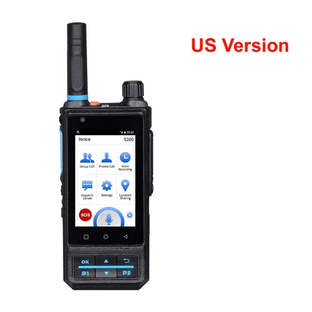 Inrico 4G Network Radio S200 Android 7.0 LTE/WCDMA/GSM Mobile Phone Work With Real-ptt Zello Unlocked Walkie Talkie Global Call