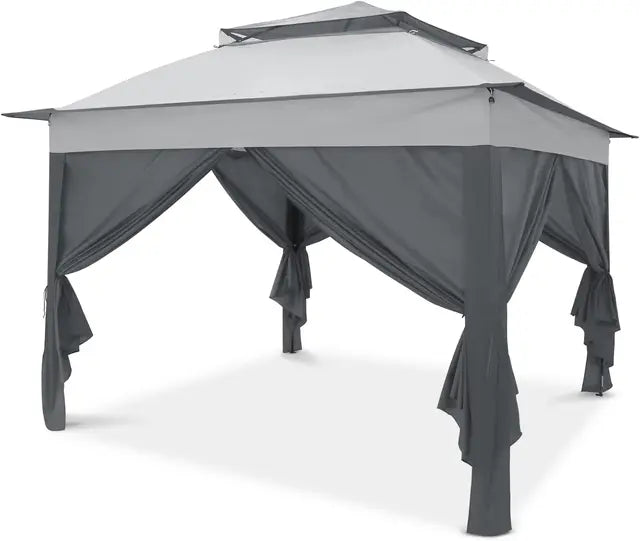 Cool Spot 11x11 Pop-Up Instant Gazebo Tent with Mosquito Netting Outdoor Canopy Shelter with 121 Square Feet of Shade