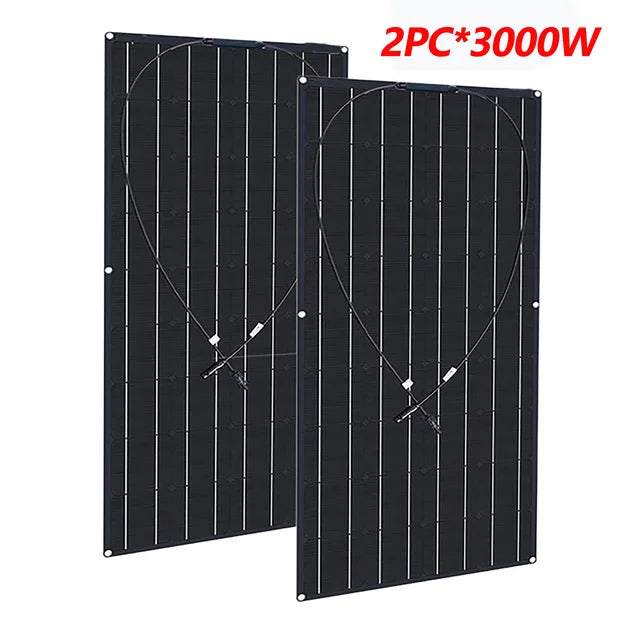 3000W high-power solar panel ETFE solar panel high-efficiency portable charging solar energy set home/camping RV boat battery