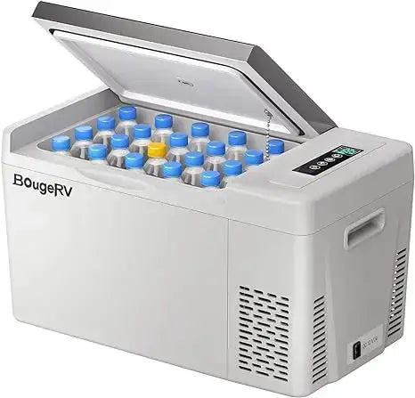 BougeRV 12 Volt Refrigerator 12V Car Fridge 23 Quart Portable Freezer Compressor Cooler 12/24V DC 110~240 Volt AC for Truck Van