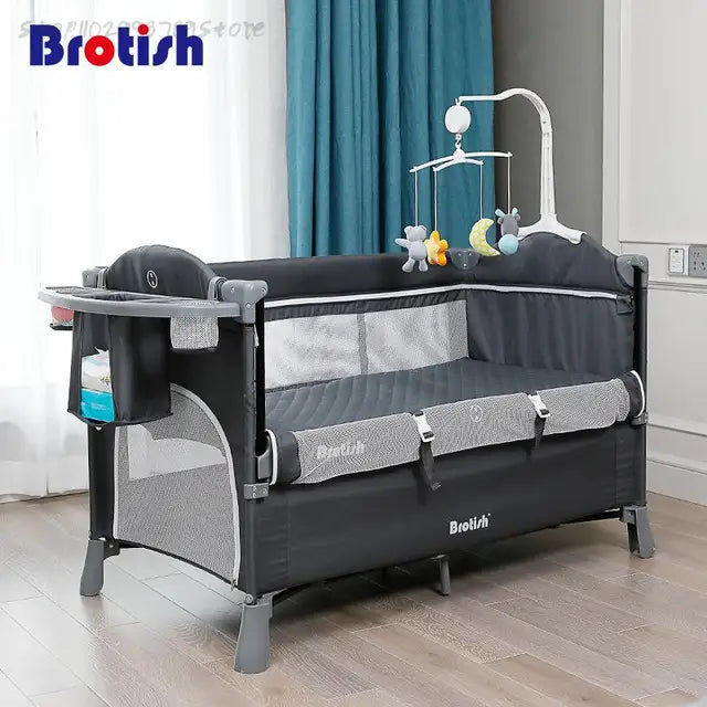 0--6 years old baby bed European folding kids bed splicing large game bed baby multifunction portable cradle for newborn babies