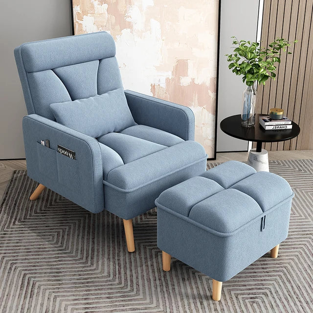 Unique Living Room Recliner Design Minimalist Indoor Armrests Back Rest Luxury Chair Creative Silla Escritorio Nordic Furniture