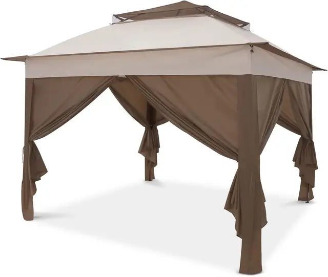 Cool Spot 11x11 Pop-Up Instant Gazebo Tent with Mosquito Netting Outdoor Canopy Shelter with 121 Square Feet of Shade