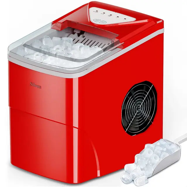 Silonn Smart Countertop Ice Maker Compact Wi-Fi Ice Maker App Control 2 Ice Cube Sizes Portable Ice Maker with Self Cleaning