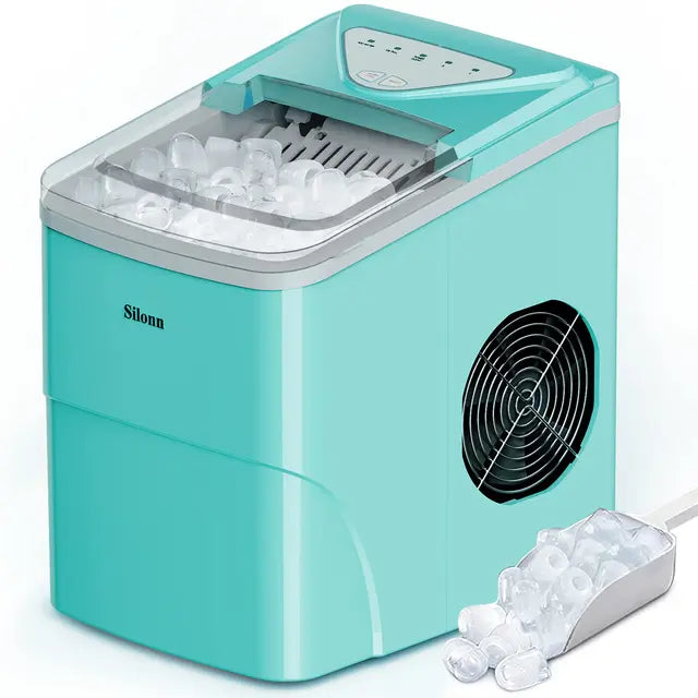 Silonn Smart Countertop Ice Maker Compact Wi-Fi Ice Maker App Control 2 Ice Cube Sizes Portable Ice Maker with Self Cleaning