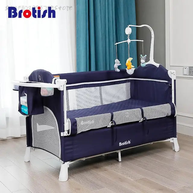 0--6 years old baby bed European folding kids bed splicing large game bed baby multifunction portable cradle for newborn babies