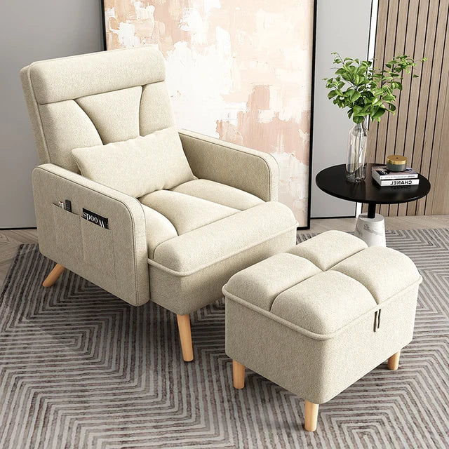 Unique Living Room Recliner Design Minimalist Indoor Armrests Back Rest Luxury Chair Creative Silla Escritorio Nordic Furniture