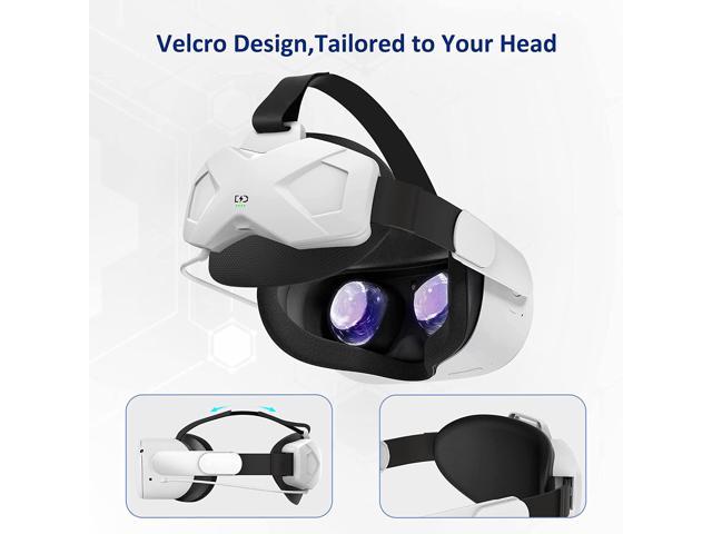 Xforten Elite Head Strap for Oculus Quest 2, with 5000 mAh Battery Pack, Adjustable Head Strap for Enhanced Support and Comfort in VR Accessories