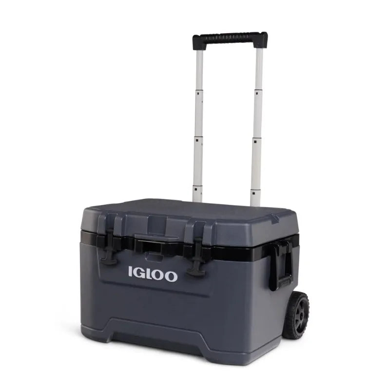 Igloo Overland 52 Qt Ice Chest Cooler with Wheels, Gray