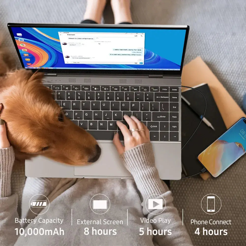 Lap Dock For SAMSUNG Dex, UPERFECT X Portable Monitor 13.3 Battery TouchScreen For Huawei Easy Projection Android 10 Desktop