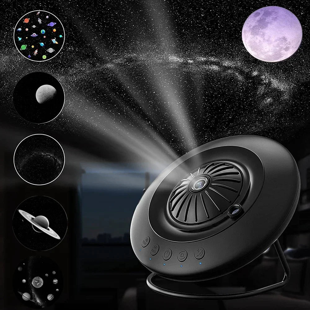 UFO Star Planetarium Projector 8 in 1 Galaxy Projector Night Lights 360° Adjust Projector for Kids Bedroom Ceiling Home Theater