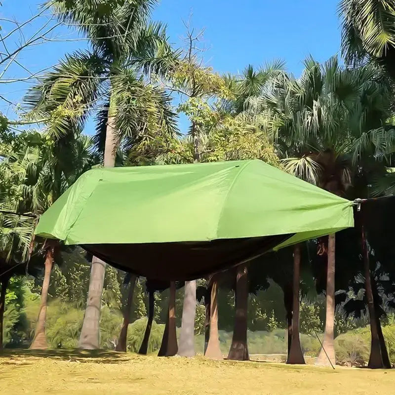 Anti Outdoor Camping Hammock With Mosquito Net And Rain Tent Equipment Supplies Shelters Camp Bed Survival Portable Hammock