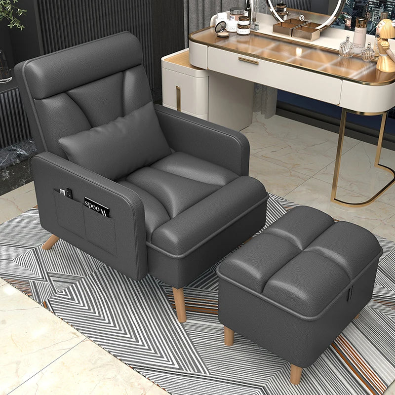 Unique Living Room Recliner Design Minimalist Indoor Armrests Back Rest Luxury Chair Creative Silla Escritorio Nordic Furniture