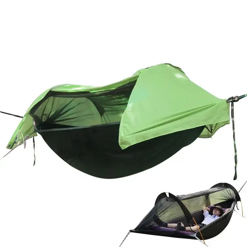 Anti Outdoor Camping Hammock With Mosquito Net And Rain Tent Equipment Supplies Shelters Camp Bed Survival Portable Hammock
