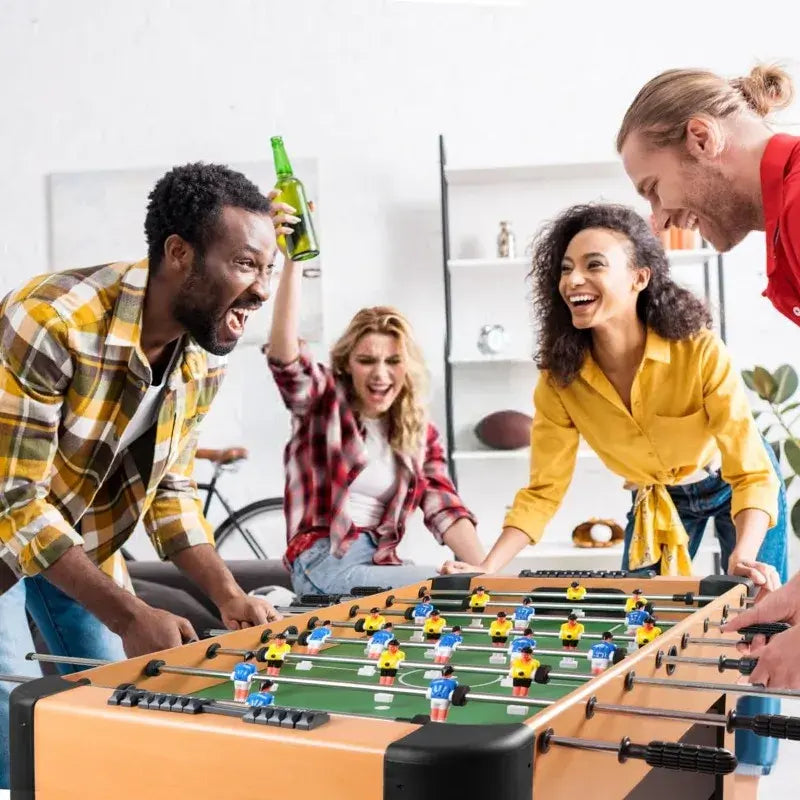 Foosball Table Game 48 inches Soccer Tabletop Standard Size Tabletops with Features Steal Player Rods Bead Style Scoring