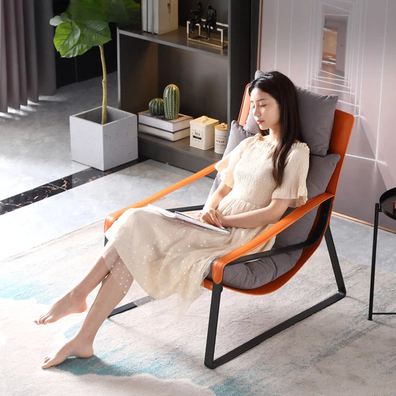 Living Room Luxury Chair Office Back Rest Design Modern Hotel Lounge Chair Indoor Italian Mueble Metalico Designer Furniture