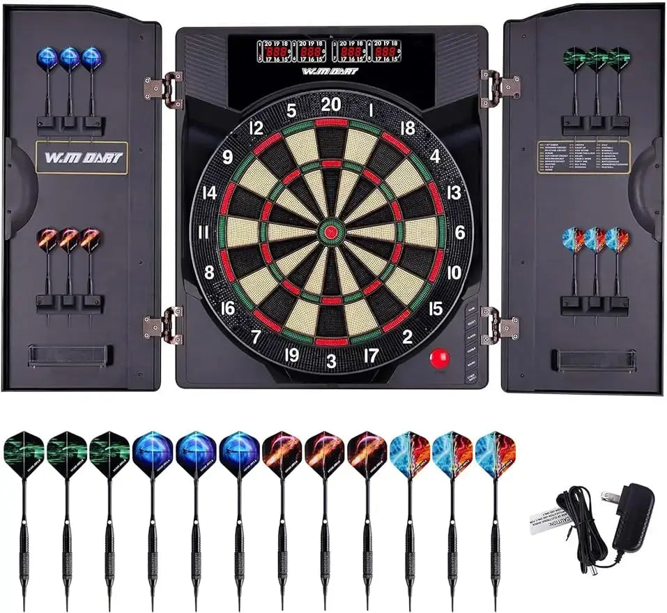 Electronic LED Electric Digital Dart Boards for Adults with Cabinet with 12 Soft Tip Dartboard Set hunting bow darts accessories