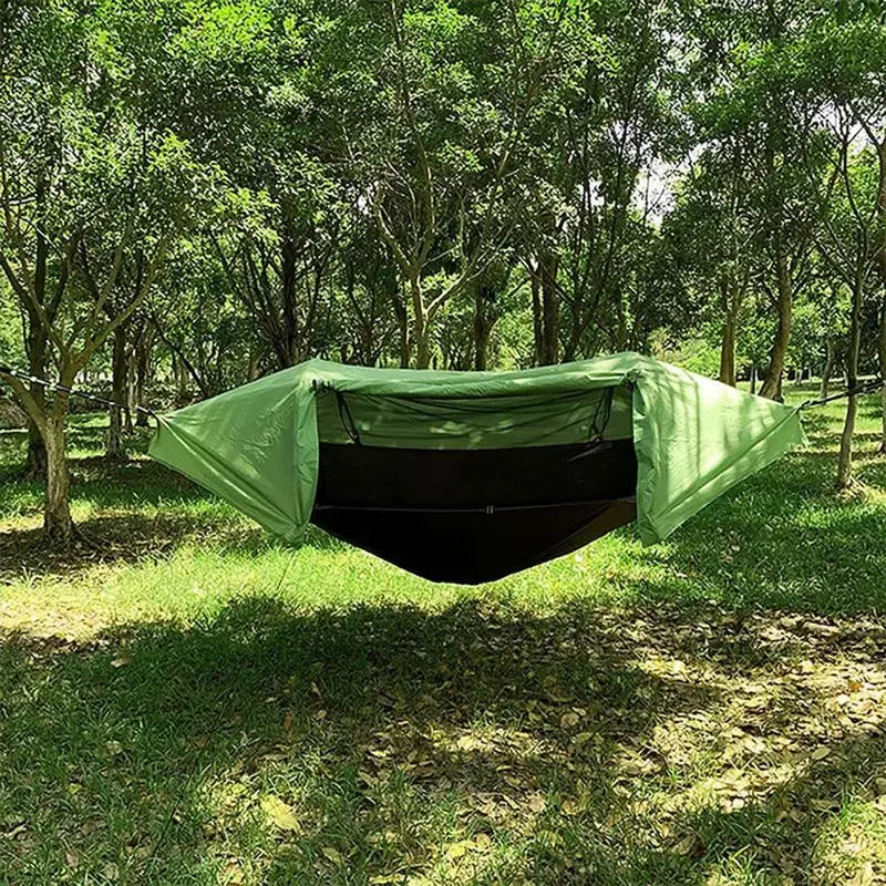 Anti Outdoor Camping Hammock With Mosquito Net And Rain Tent Equipment Supplies Shelters Camp Bed Survival Portable Hammock