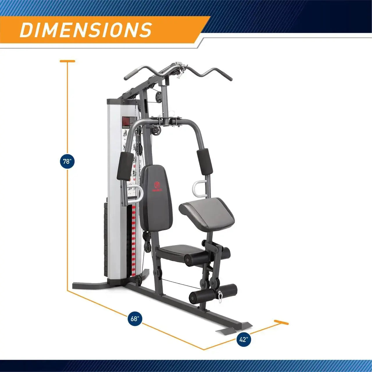 Marcy Multifunction Steel Home Gym 150lb Weight Stack Machine fitness equipment gym