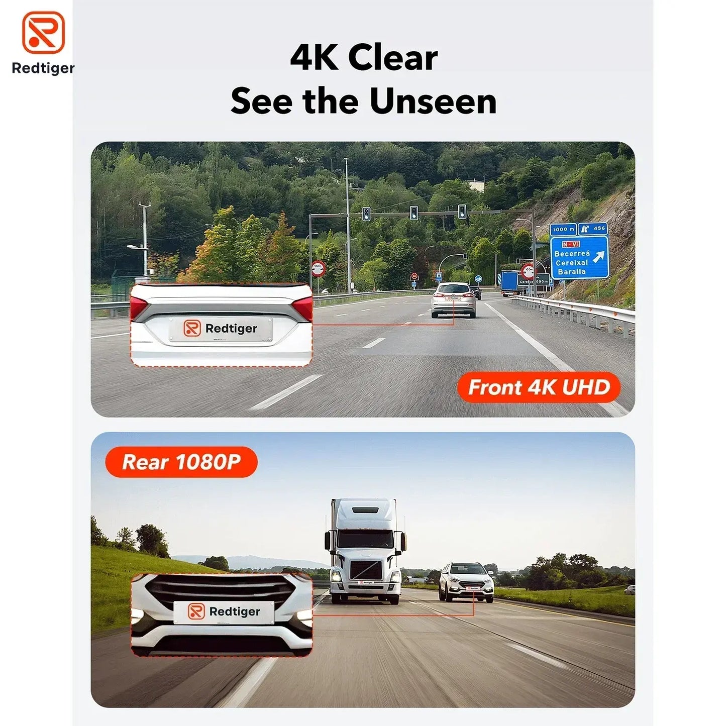 REDITIGER F7NP 4K Dash Cam 1080P HD Car DVR Built-in GPS Android Wifi Auto Drive Vehicle Video Recorder Night Vision