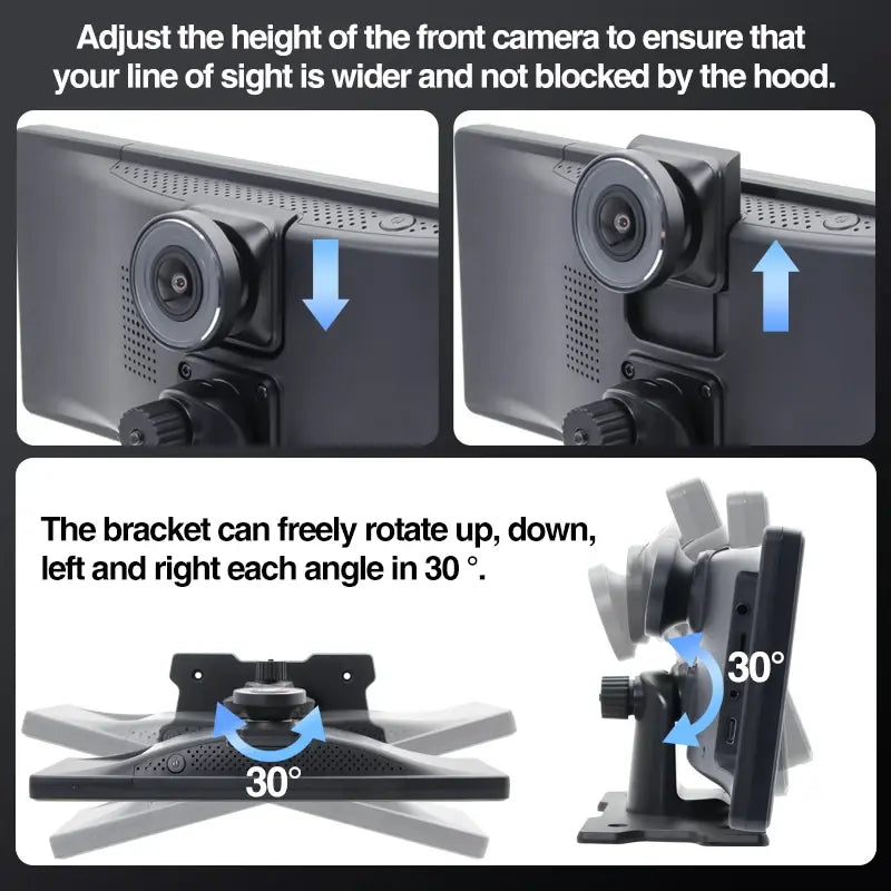 Grandnavi  4K Car Dash Cam Carplay Android Auto Video Recorder Car Mirror DVR Navigation Voice Control WIFI  Dashboard Rearview