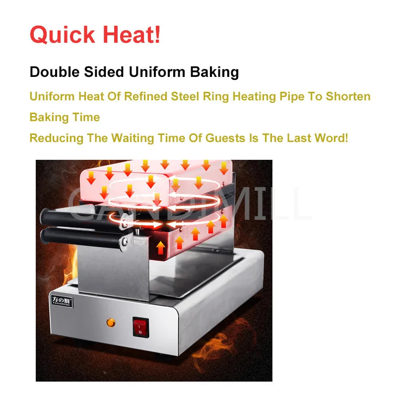Honeycomb Waffle Machine Electric Muffin Baking Machine Home Kitchen Cooking Appliance Commercial Electric Nonstick