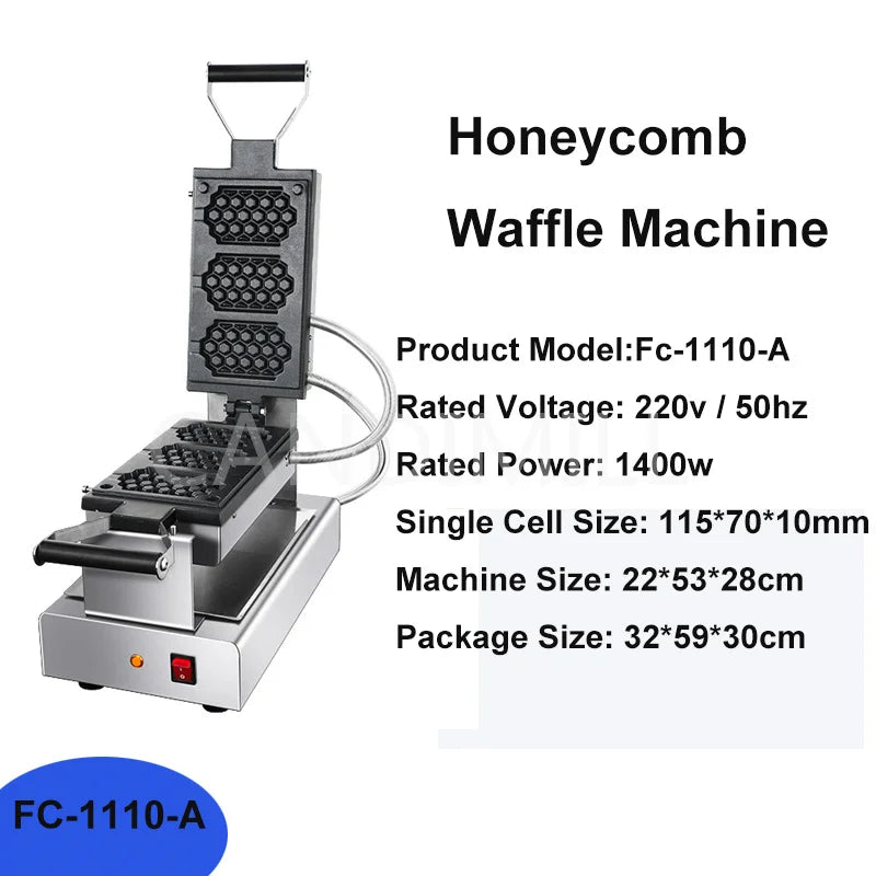 Honeycomb Waffle Machine Electric Muffin Baking Machine Home Kitchen Cooking Appliance Commercial Electric Nonstick
