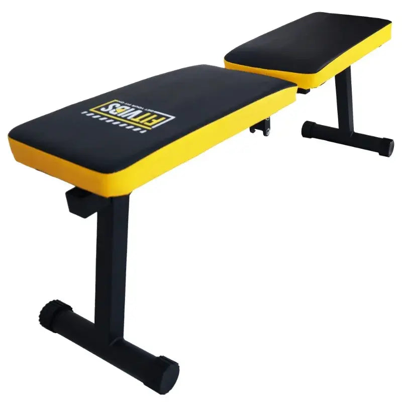 Steel Frame Fully Foldable Flat Incline Weight Training Exercise Bench, 600-Pound Capacity