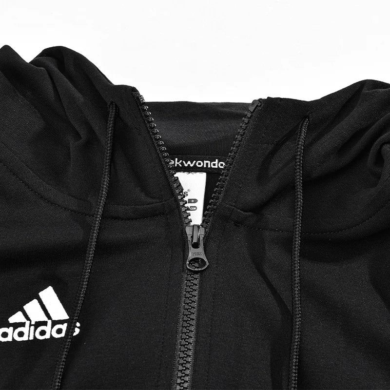 Adidas brand genuine TAEKWONDO men's casual comfortable sports hooded jacket TR30J5-CBW