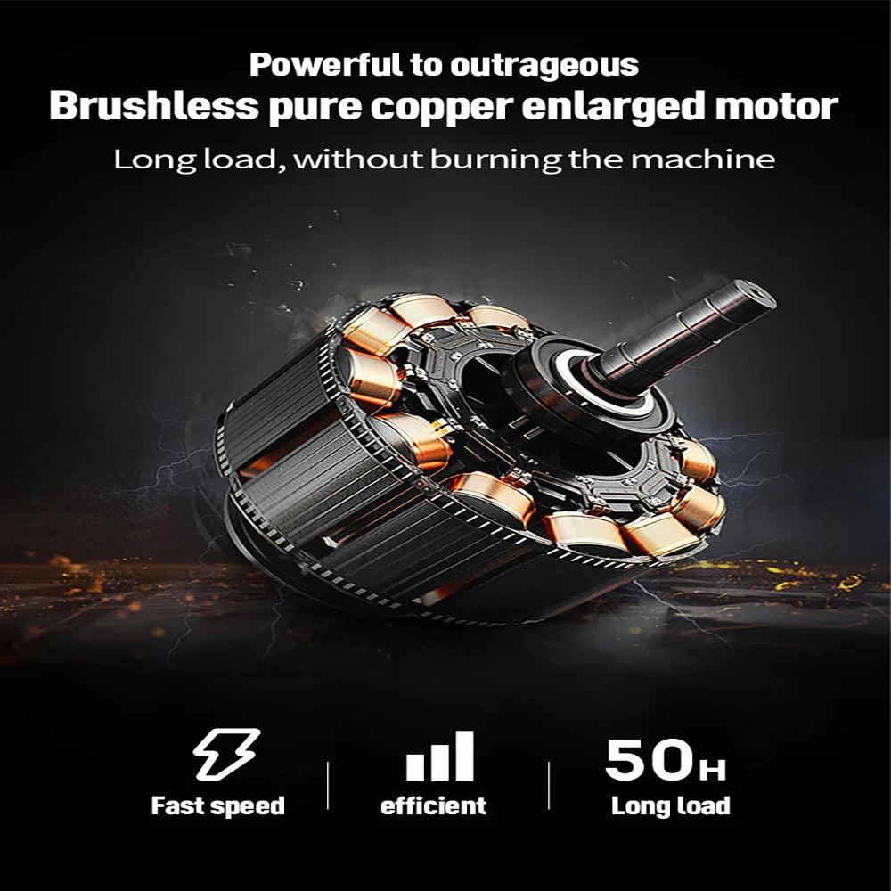 12 Inch Brushless Electric Chain Saw 21V Handheld Pruning Wood Power Tool Garden Branch Cutting Machine Lithium Battery TANZU
