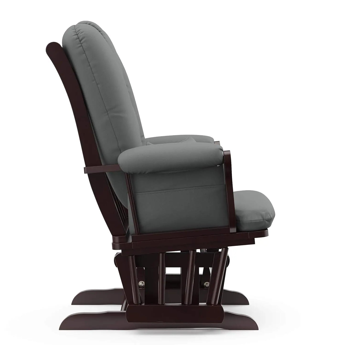Storkcraft Tuscany Custom Glider and Ottoman with Free Lumbar Pillow, Espresso/Grey