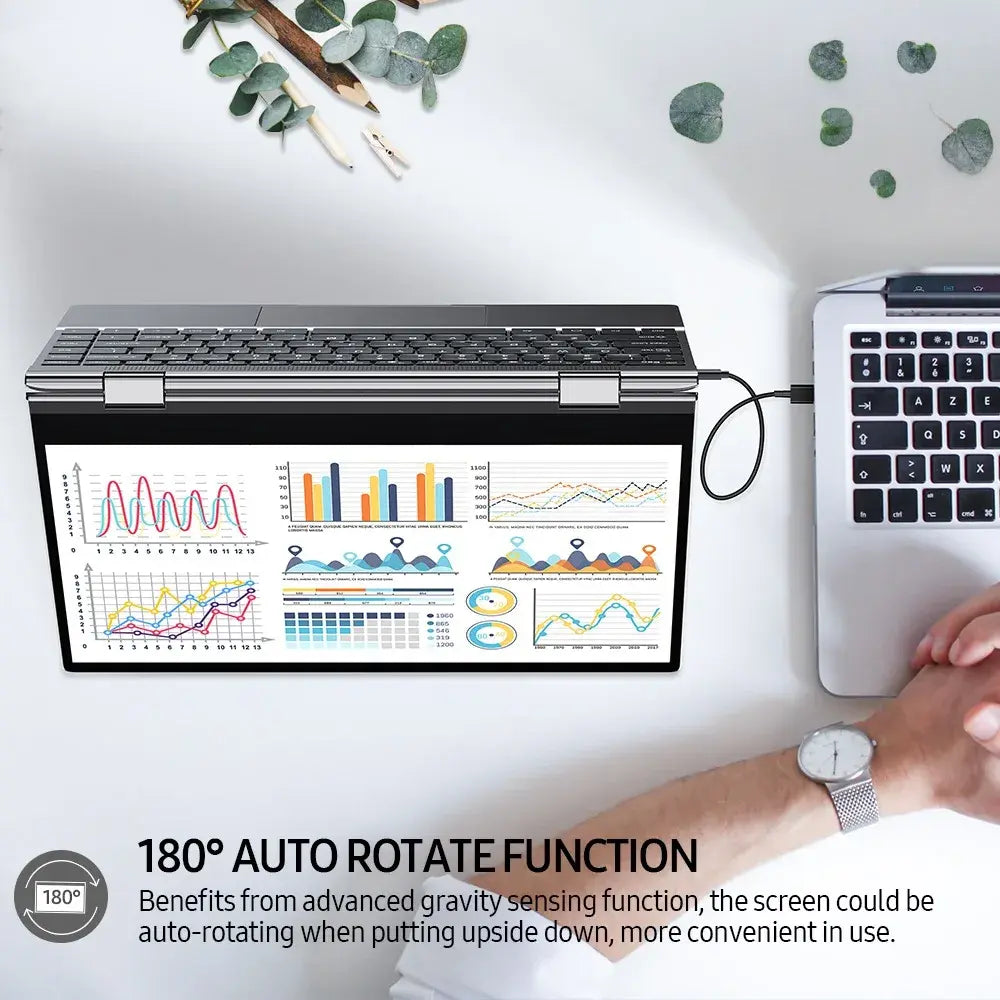 Lap Dock For SAMSUNG Dex, UPERFECT X Portable Monitor 13.3 Battery TouchScreen For Huawei Easy Projection Android 10 Desktop