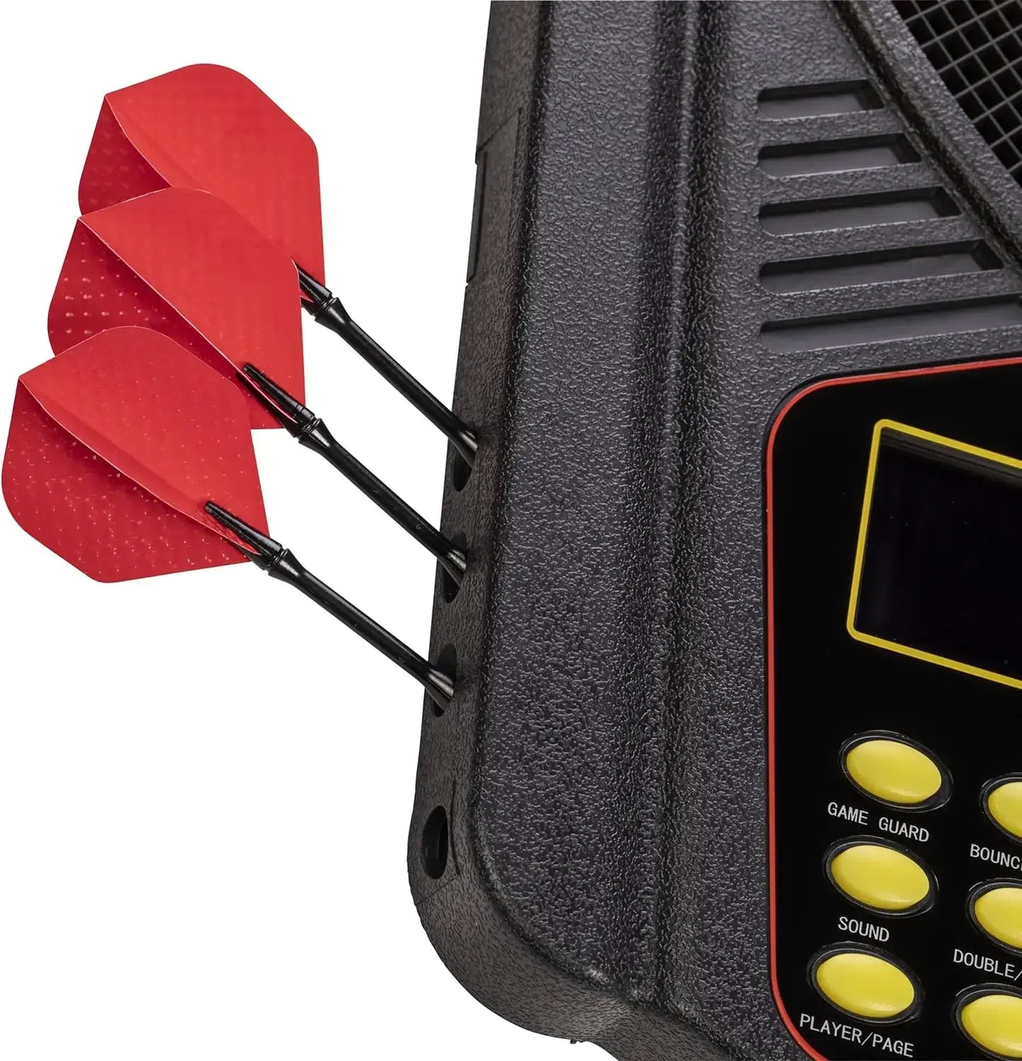 Pro 450 Electronic Dartboard Features 31 Games with 178 Variations and Includes Two Sets of Soft Tip Darts , Black/Red, 19.00 x