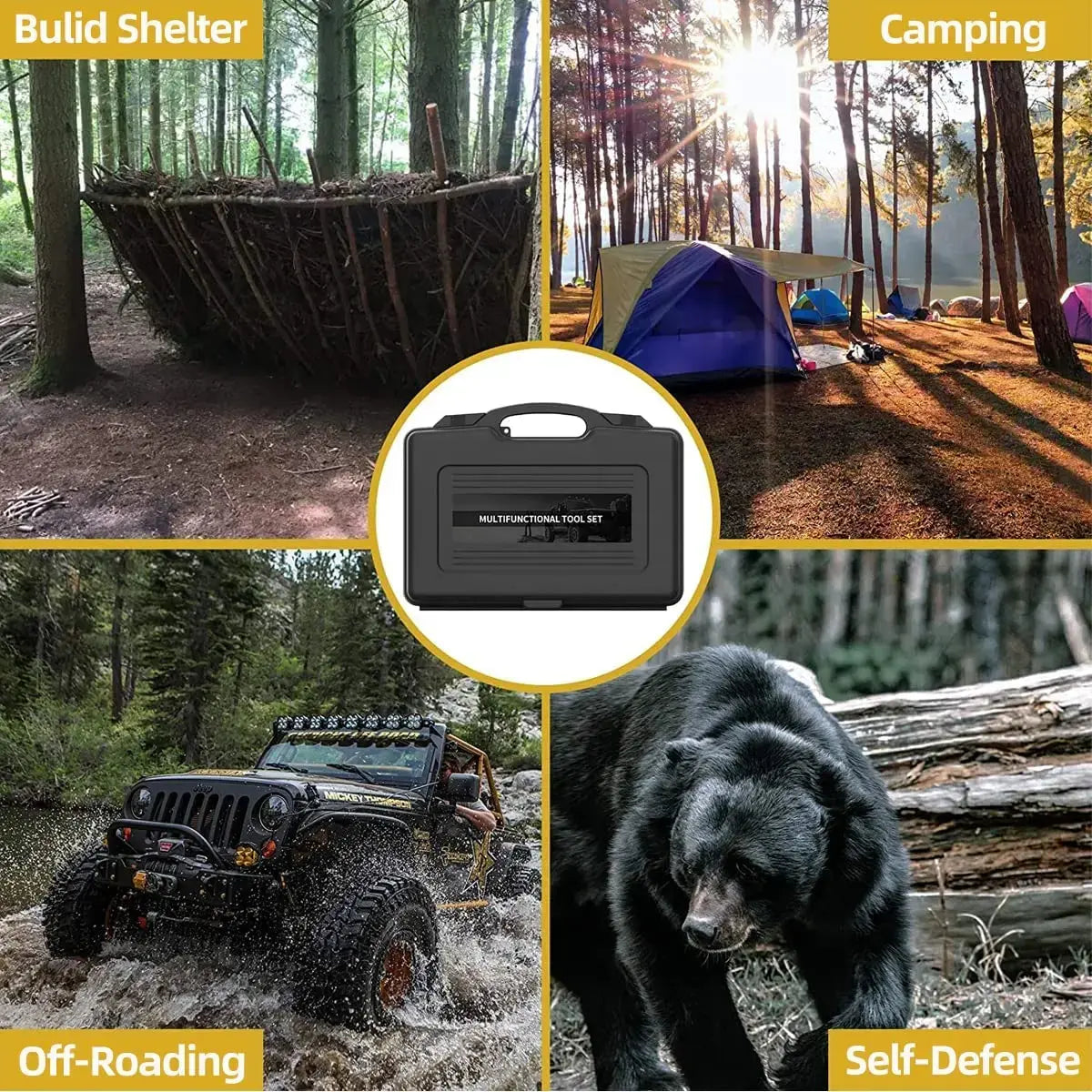 Multifunctional Folding Shovel Outdoor Camping Shovel Tactical Gear Survival Gear and Equipment for Hiking Car Emergency