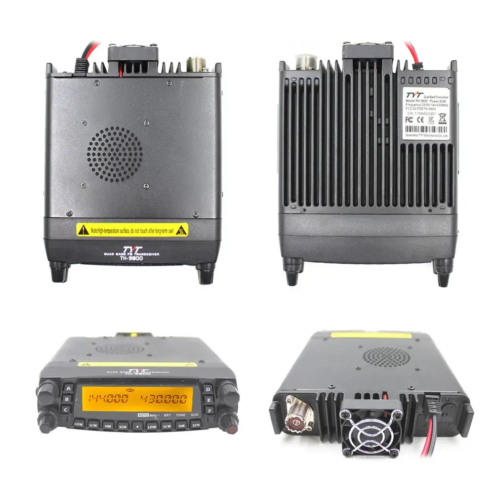 Latest version TYT TH-9800 Quad Band 29/50/144/430MHz 50W Walkie Talkie Upgraded TH9800 809CH Dual Display Mobile Radio Station