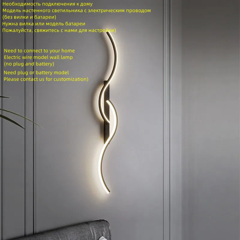 Led Bedside Wall Sconce Lamp For Living Room Bedroom Stair Modern Art Interior Wall Lights Light Fixture Night Lamps Home Decor