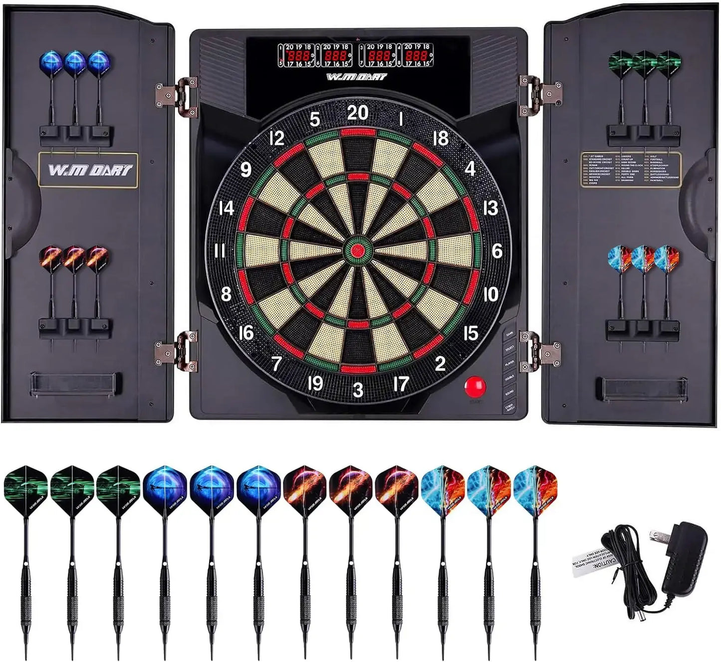 Electronic LED Electric Digital Dart Boards for Adults with Cabinet with 12 Soft Tip Dartboard Set hunting bow darts accessories