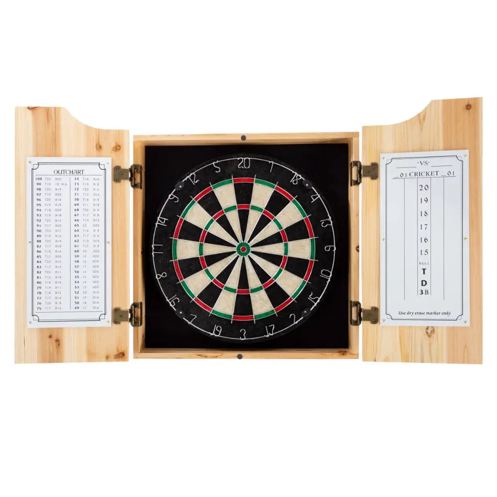 Trademark Games Dart Board Cabinet Set - Includes 6 Darts and Scoreboard