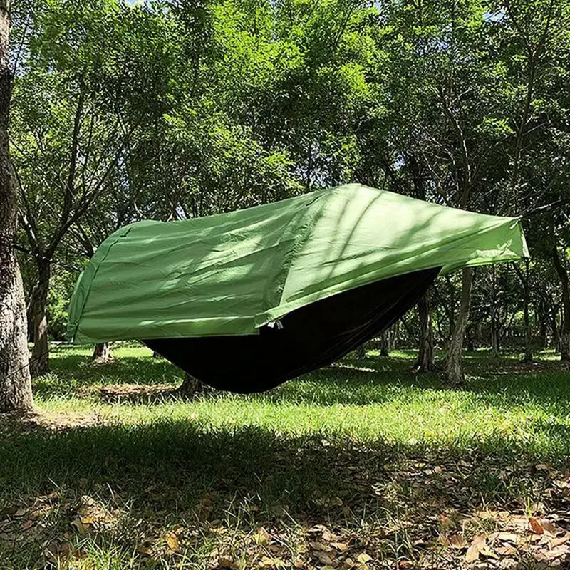 Anti Outdoor Camping Hammock With Mosquito Net And Rain Tent Equipment Supplies Shelters Camp Bed Survival Portable Hammock
