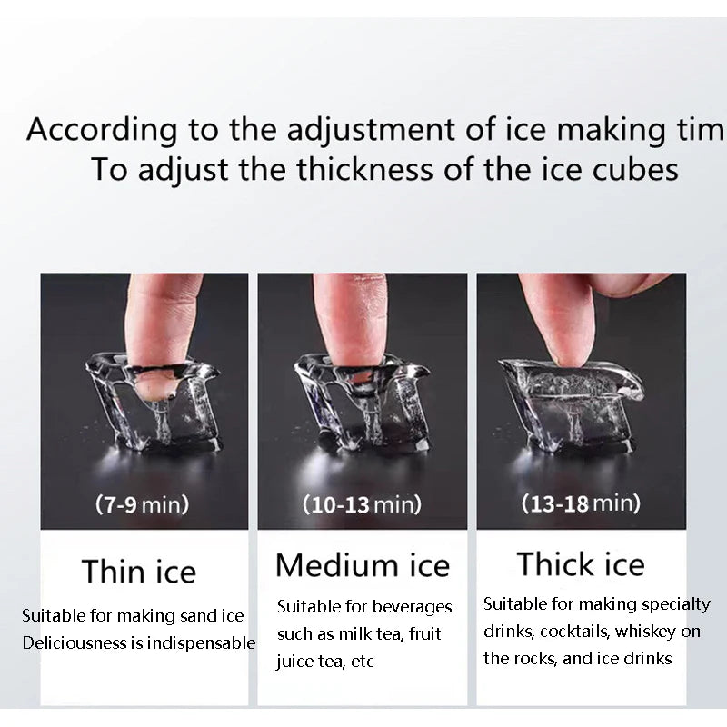 PBOBP Ice Maker Small 15kg Smart Mini Household Automatic Round Ice Cube Maker Ice Machine Easy To Make, Cool All Summer Long