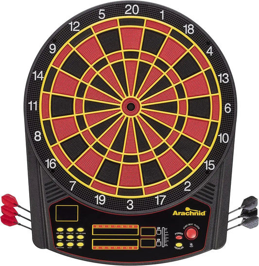 Pro 450 Electronic Dartboard Features 31 Games with 178 Variations and Includes Two Sets of Soft Tip Darts , Black/Red, 19.00 x