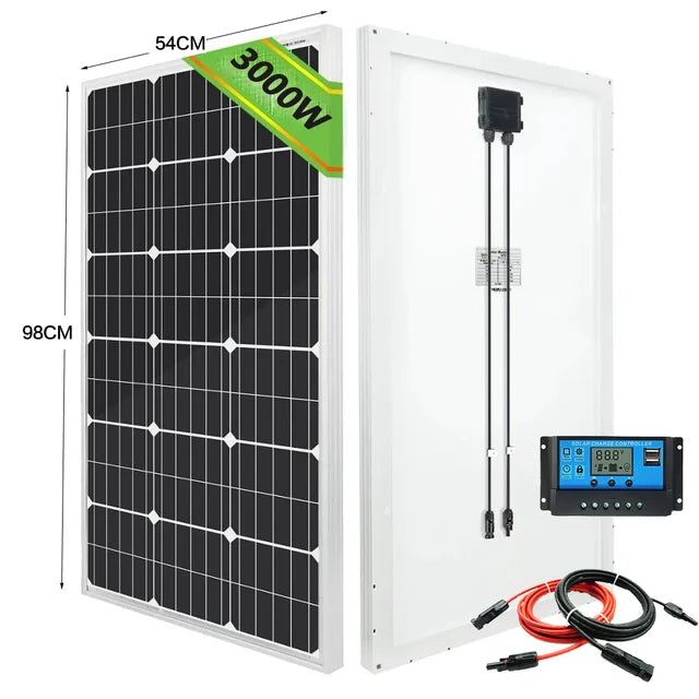 3000W 2000W 1000W Solar Panel 18V High Efficiency  Portable Power Bank Flexible Charging Outdoor Solar Cells For Home/Camping