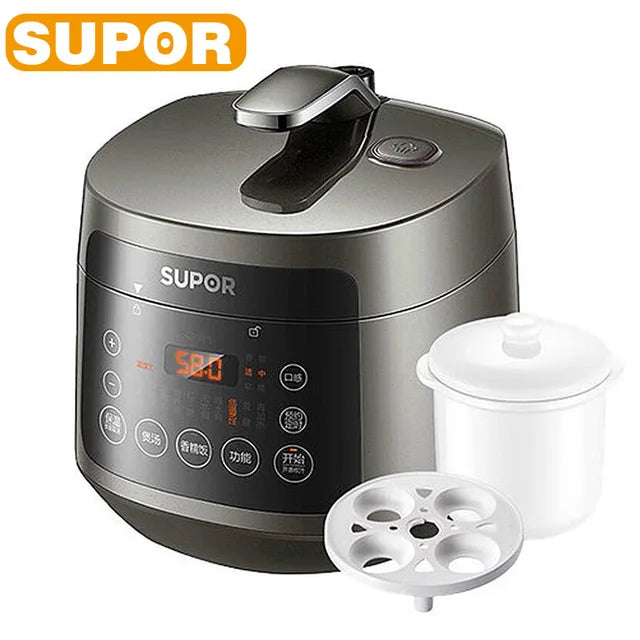 SUPOR Electric Pressure Cooker 3L Double Liner Rice Cooker Multifunctional Portable High Quality Household Kitchen Appliances